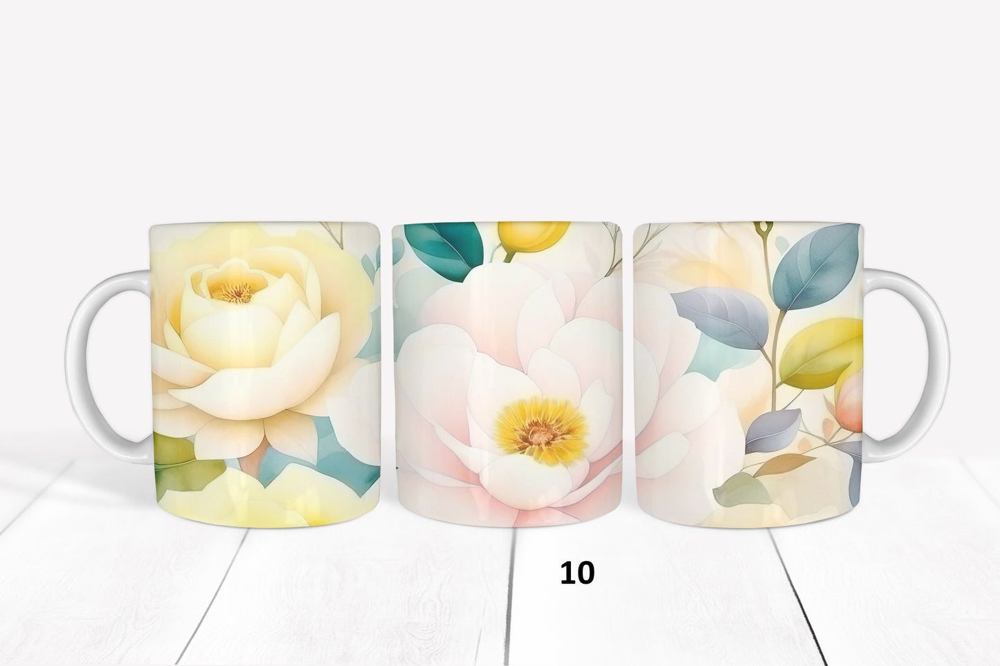 Floral, RTP Sublimation Coffee Cup Wrap, Mug Wrap, 15oz, 12oz, 11oz, Sublimation Print