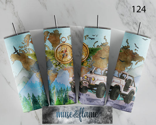 Jeep, RTP Sublimation Tumbler Wrap, 30 oz, 20 oz, 15oz, 12 oz, Sublimation Print