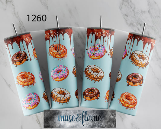 Donuts, RTP Sublimation Tumbler Wrap, 30 oz, 20 oz, 15oz, 12 oz, Sublimation Print