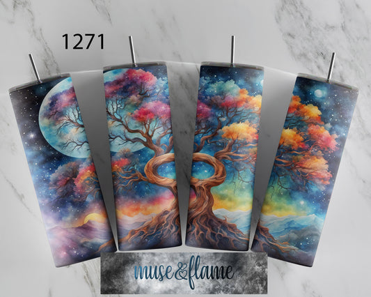 Celestial Tree, RTP Sublimation Tumbler Wrap, 30 oz, 20 oz, 15oz, 12 oz, Sublimation Print