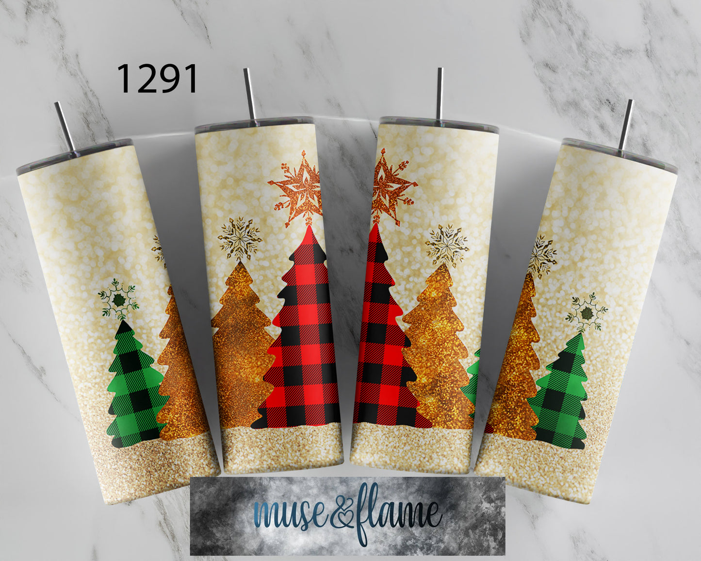 Plaid Christmas Trees, RTP Sublimation Tumbler Wrap, 30 oz, 20 oz, 15oz, 12 oz, Sublimation Print