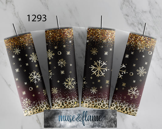 Snowflakes, RTP Sublimation Tumbler Wrap, 30 oz, 20 oz, 15oz, 12 oz, Sublimation Print