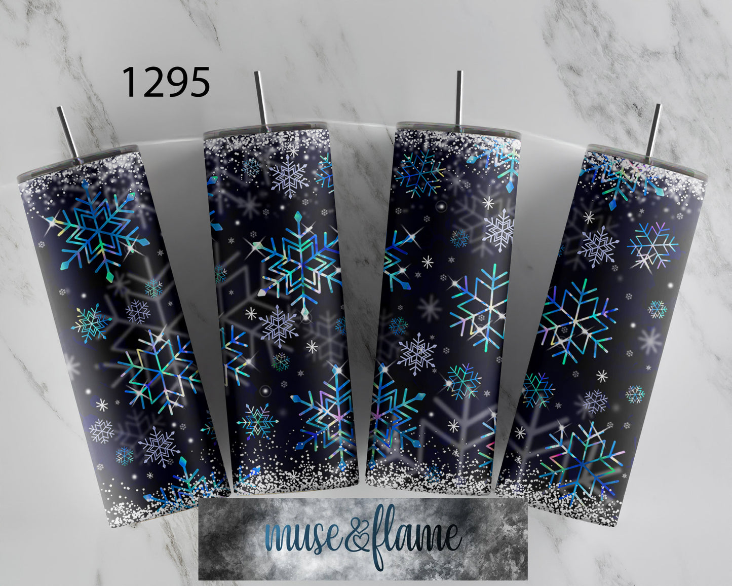 Snowflakes, RTP Sublimation Tumbler Wrap, 30 oz, 20 oz, 15oz, 12 oz, Sublimation Print