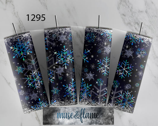 Snowflakes, RTP Sublimation Tumbler Wrap, 30 oz, 20 oz, 15oz, 12 oz, Sublimation Print