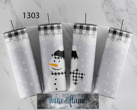 Cute Snowman, RTP Sublimation Tumbler Wrap, 30 oz, 20 oz, 15oz, 12 oz, Sublimation Print