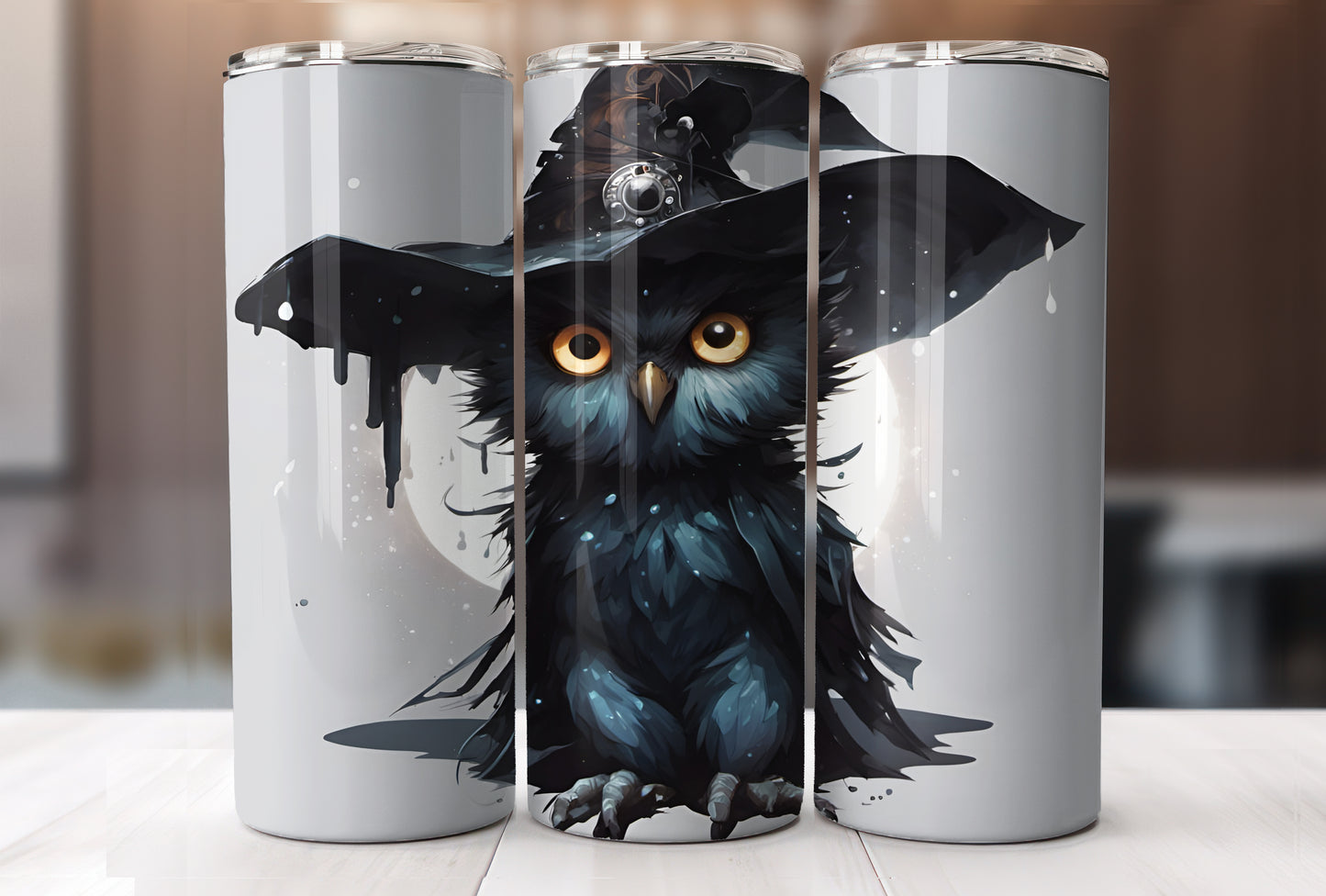 Witch Owl, RTP Sublimation Tumbler Wrap, 30 oz, 20 oz, 15oz, 12 oz, Sublimation Print