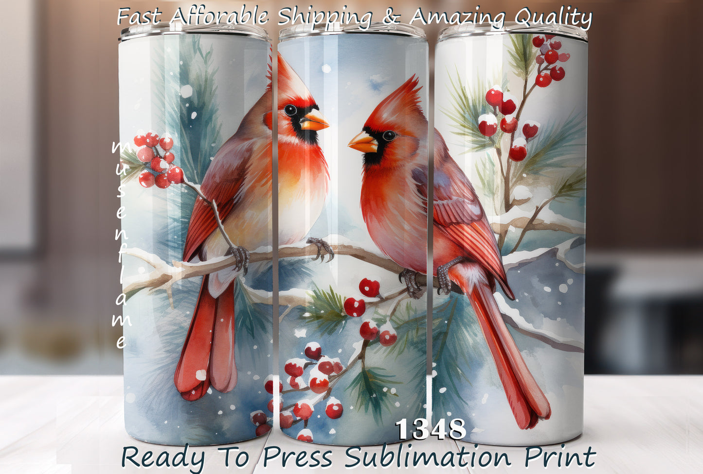 Cardinal, RTP Sublimation Tumbler Wrap, 30 oz, 20 oz, 15oz, 12 oz, Sublimation Print