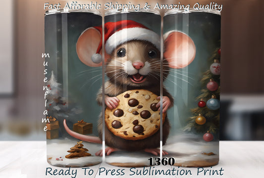 Christmas Mouse, RTP Sublimation Tumbler Wrap, 30 oz, 20 oz, 15oz, 12 oz, Sublimation Print