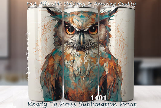 Owl, RTP Sublimation Tumbler Wrap, 30 oz, 20 oz, 15oz, 12 oz, Sublimation Print