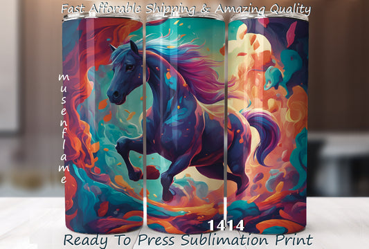 Horse, RTP Sublimation Tumbler Wrap, 30 oz, 20 oz, 15oz, 12 oz, Sublimation Print