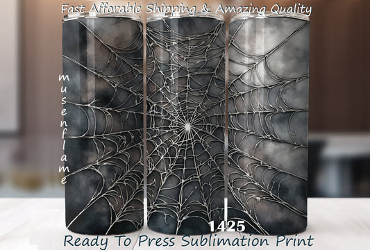 Black Spider Web, RTP Sublimation Tumbler Wrap, 30 oz, 20 oz, 15oz, 12 oz, Sublimation Print