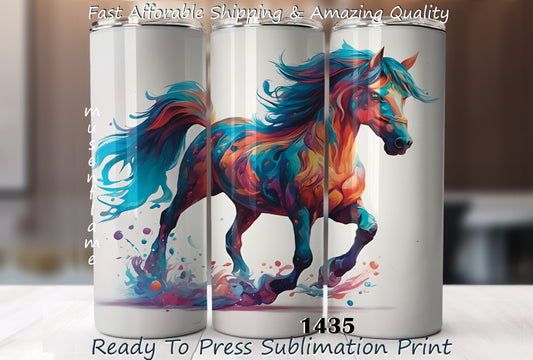 Horse, RTP Sublimation Tumbler Wrap, 30 oz, 20 oz, 15oz, 12 oz, Sublimation Print