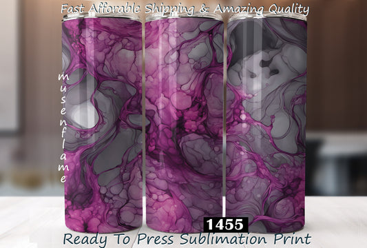 Purple and Grey Alcohol Ink, RTP Sublimation Tumbler Wrap, 30 oz, 20 oz, 15oz, 12 oz, Sublimation Print