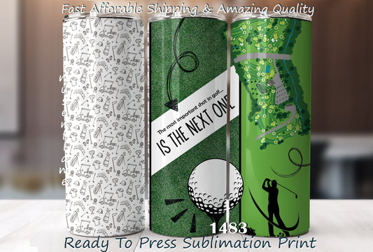 Golf, RTP Sublimation Tumbler Wrap, 30 oz, 20 oz, 15oz, 12 oz, Sublimation Print