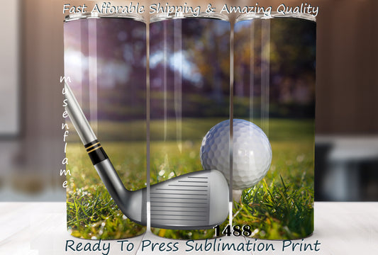 Golf, RTP Sublimation Tumbler Wrap, 30 oz, 20 oz, 15oz, 12 oz, Sublimation Print