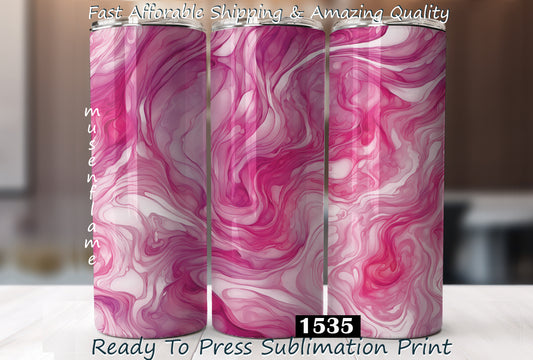 Pink Alcohol Ink, RTP Sublimation Tumbler Wrap, 30 oz, 20 oz, 15oz, 12 oz, Sublimation Print