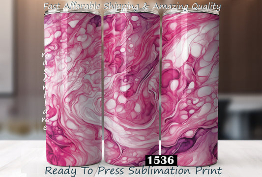 Pink Alcohol Ink, RTP Sublimation Tumbler Wrap, 30 oz, 20 oz, 15oz, 12 oz, Sublimation Print