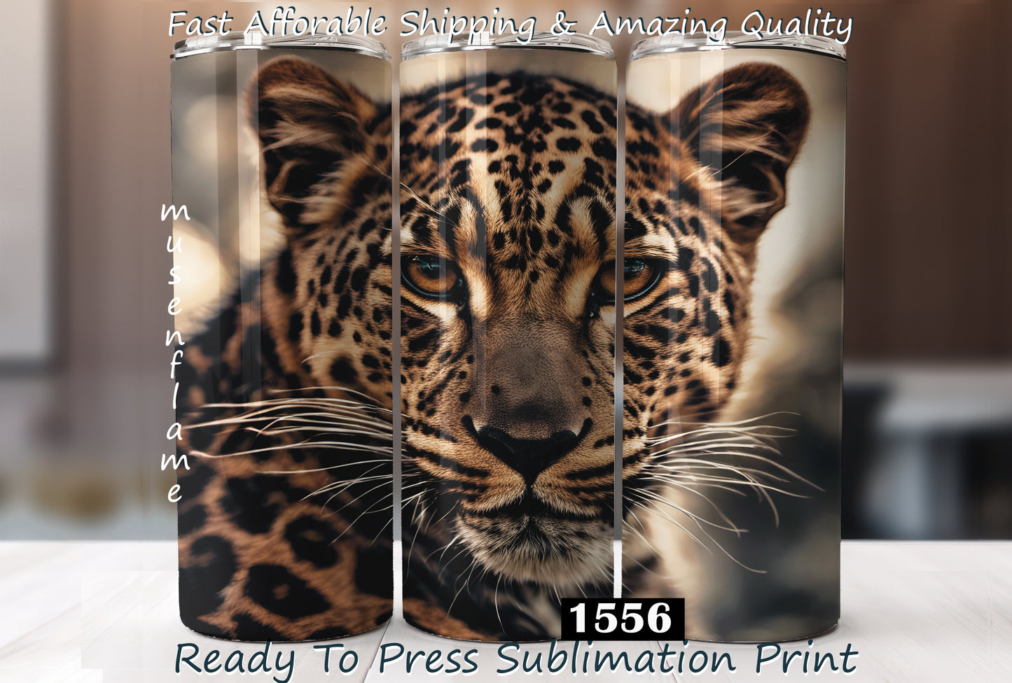 Leopard, RTP Sublimation Tumbler Wrap, 30 oz, 20 oz, 15oz, 12 oz, Sublimation Print