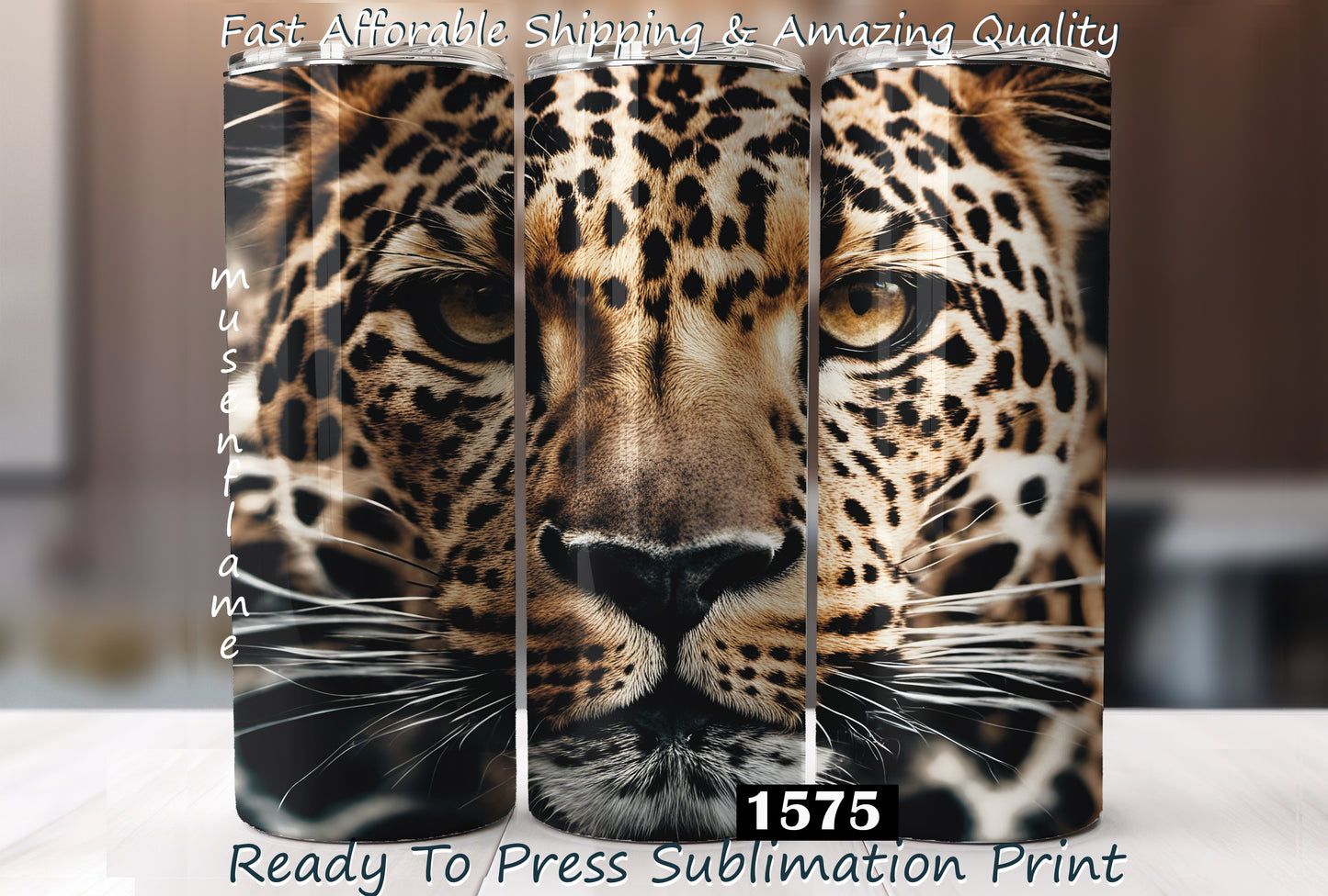 Leopard, RTP Sublimation Tumbler Wrap, 30 oz, 20 oz, 15oz, 12 oz, Sublimation Print