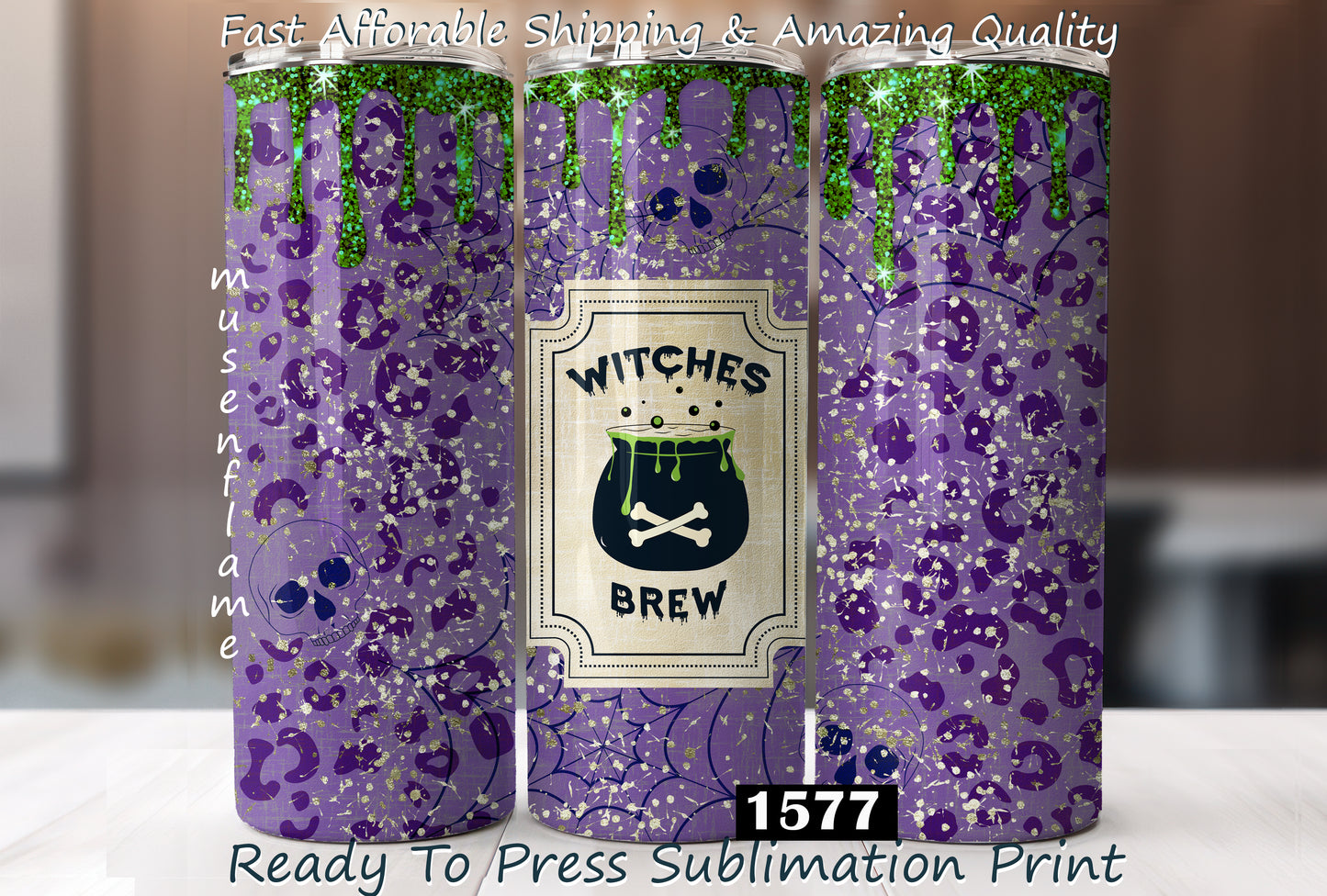 Witches Brew, RTP Sublimation Tumbler Wrap, 30 oz, 20 oz, 15oz, 12 oz, Sublimation Print