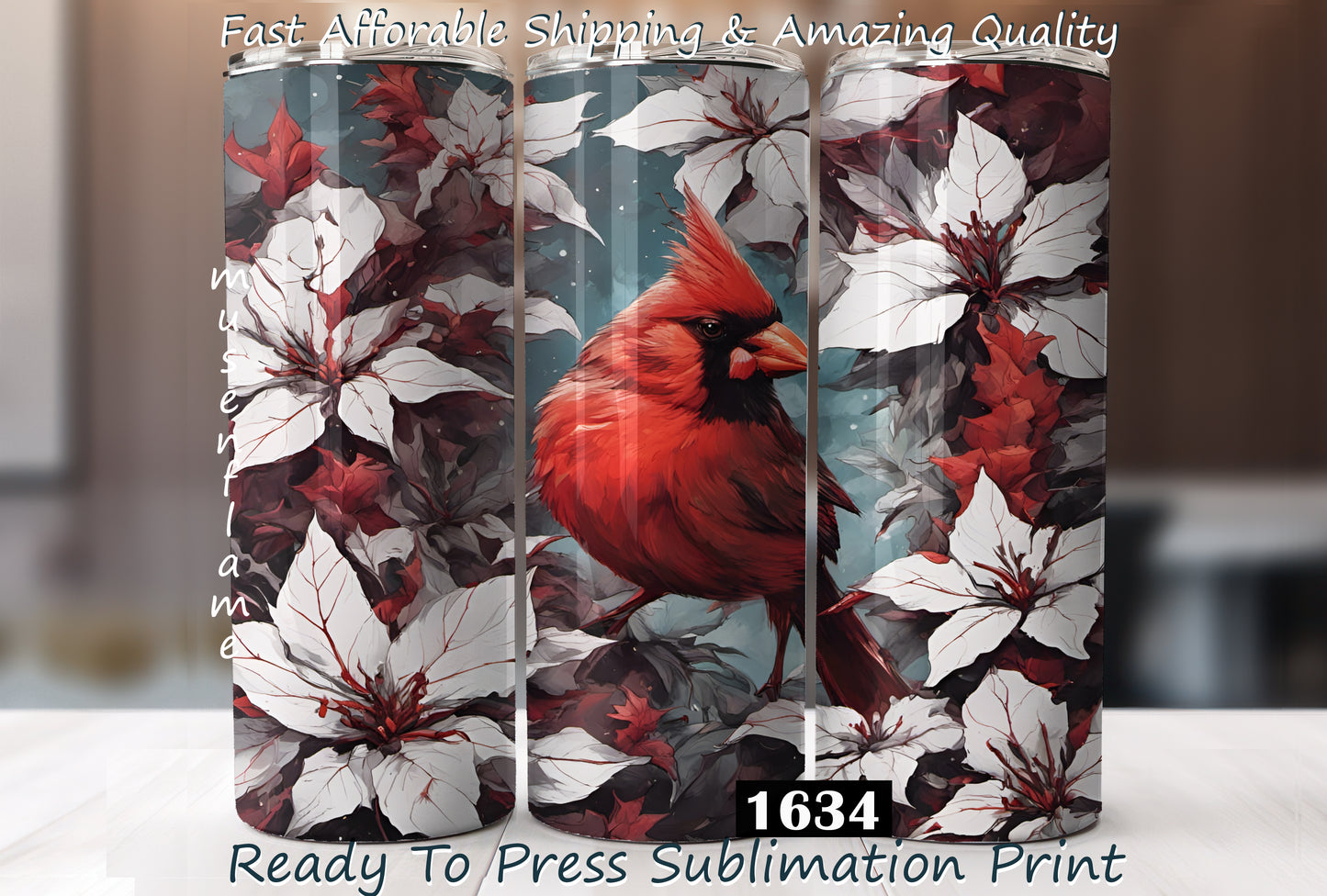 Cardinal, RTP Sublimation Tumbler Wrap, 30 oz, 20 oz, 15oz, 12 oz, Sublimation Print