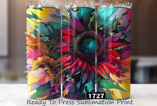 Sunflower, RTP Sublimation Tumbler Wrap, 30 oz, 20 oz, 15oz, 12 oz, Sublimation Print