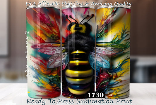 Bumble Bee, RTP Sublimation Tumbler Wrap, 30 oz, 20 oz, 15oz, 12 oz, Sublimation Print