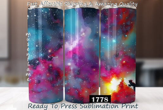 Galaxy, RTP Sublimation Tumbler Wrap, 30 oz, 20 oz, 15oz, 12 oz, Sublimation Print