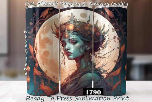 Moon Queen, RTP Sublimation Tumbler Wrap, 30 oz, 20 oz, 15oz, 12 oz, Sublimation Print