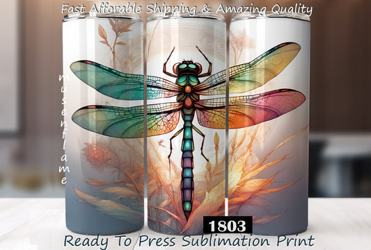 Dragonfly, RTP Sublimation Tumbler Wrap, 30 oz, 20 oz, 15oz, 12 oz, Sublimation Print