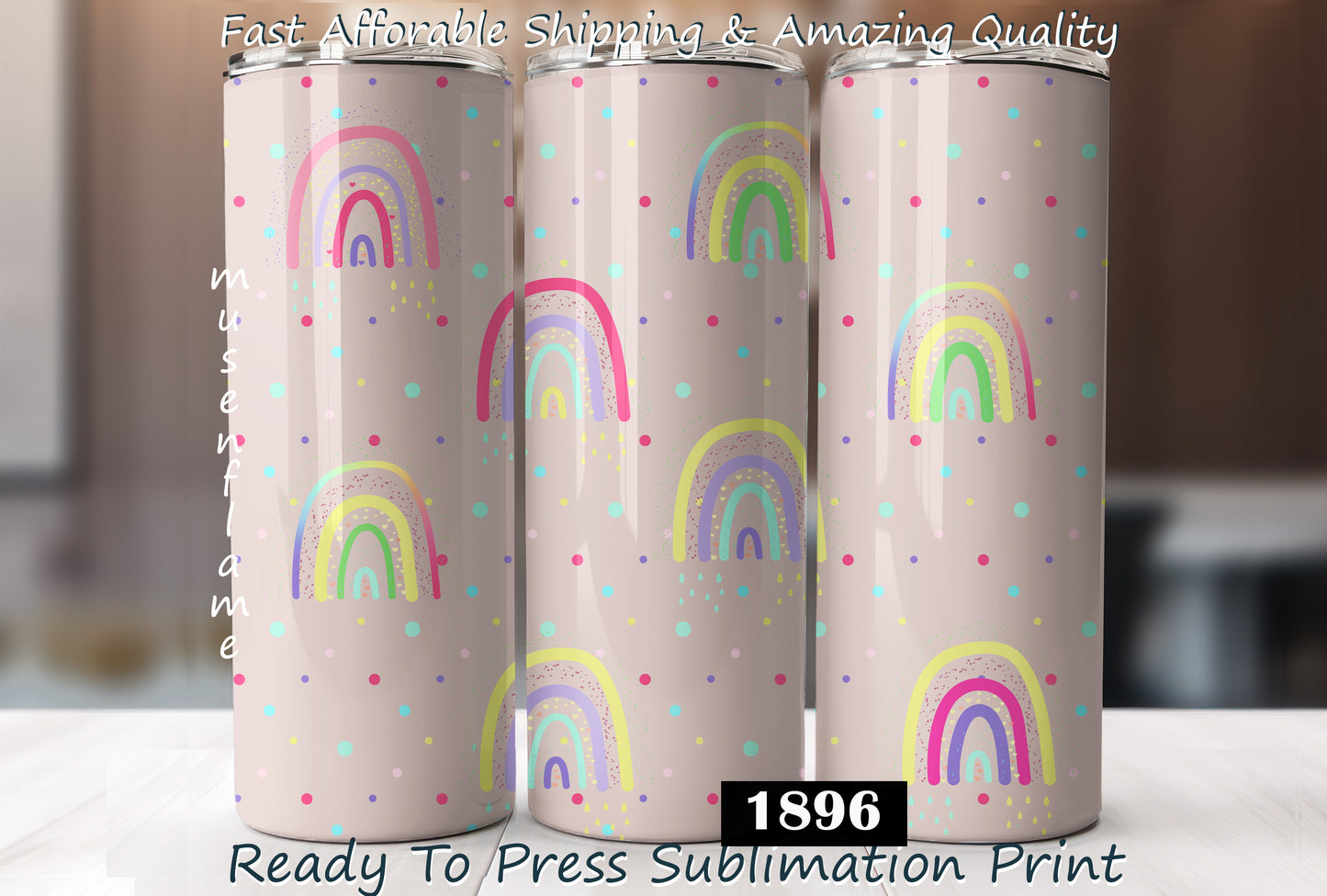 Rainbows, RTP Sublimation Tumbler Wrap, 30 oz, 20 oz, 15oz, 12 oz, Sublimation Print