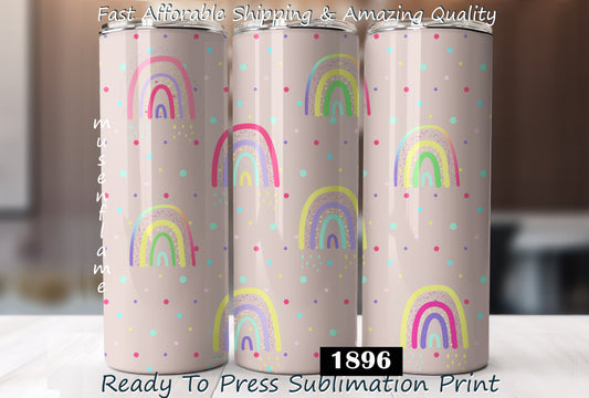 Rainbows, RTP Sublimation Tumbler Wrap, 30 oz, 20 oz, 15oz, 12 oz, Sublimation Print