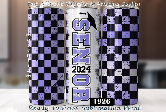 Senior 2024, RTP Sublimation Tumbler Wrap, 30 oz, 20 oz, 15oz, 12 oz, Sublimation Print