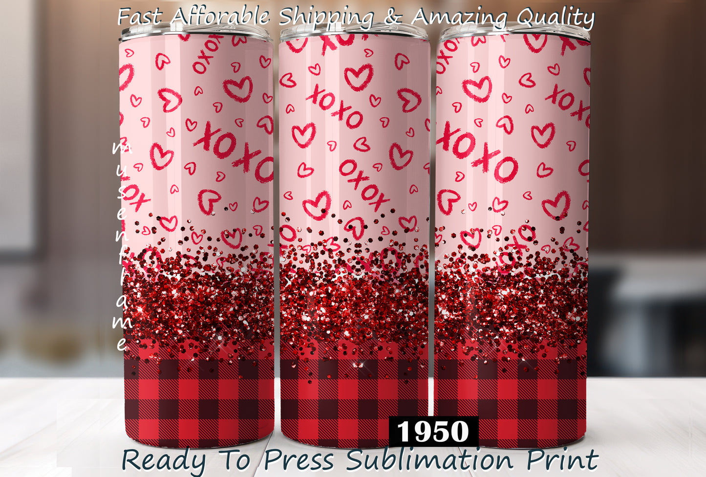 XOXO, RTP Sublimation Tumbler Wrap, 30 oz, 20 oz, 15oz, 12 oz, Sublimation Print