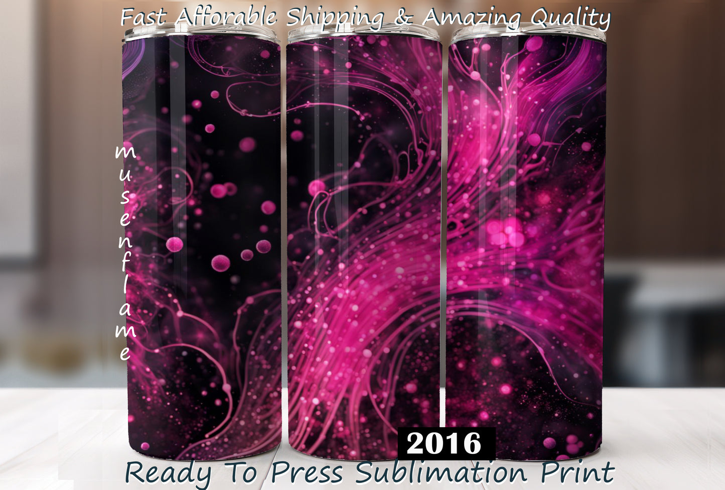 Pink Alcohol Ink, RTP Sublimation Tumbler Wrap, 30 oz, 20 oz, 15oz, 12 oz, Sublimation Print