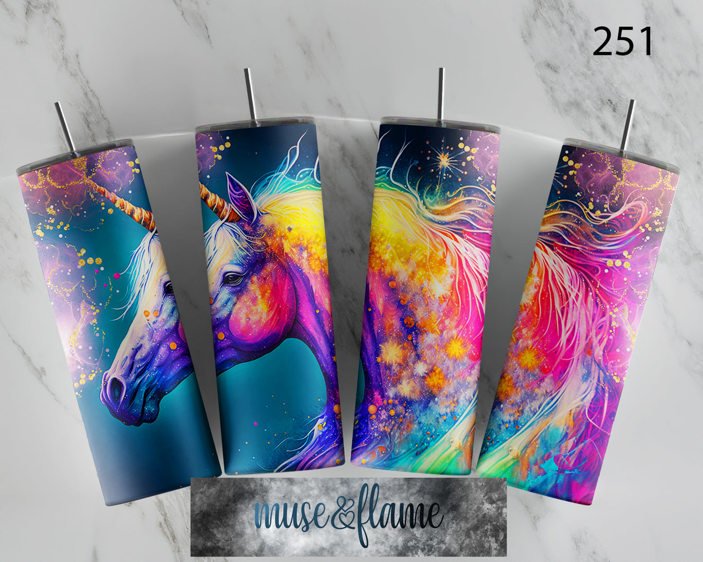 Unicorn, RTP Sublimation Tumbler Wrap, 30 oz, 20 oz, 15oz, 12 oz, Sublimation Print