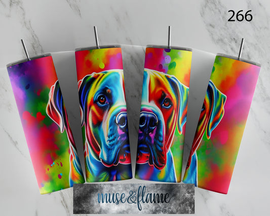 Colorful Dog, RTP Sublimation Tumbler Wrap, 30 oz, 20 oz, 15oz, 12 oz, Sublimation Print