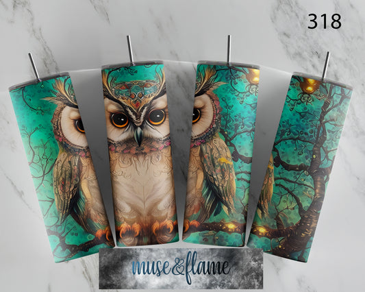 Owl, RTP Sublimation Tumbler Wrap, 30 oz, 20 oz, 15oz, 12 oz, Sublimation Print