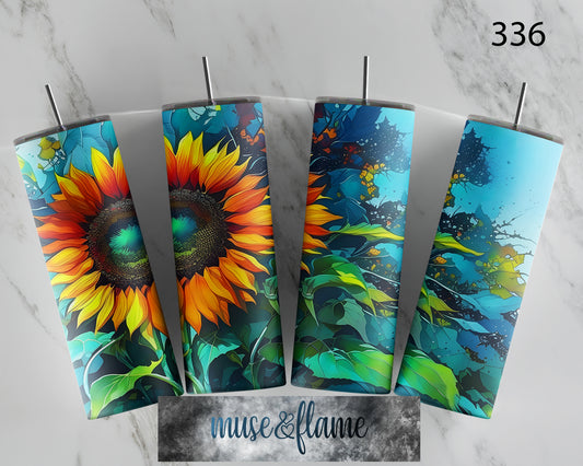 Sunflower, RTP Sublimation Tumbler Wrap, 30 oz, 20 oz, 15oz, 12 oz, Sublimation Print