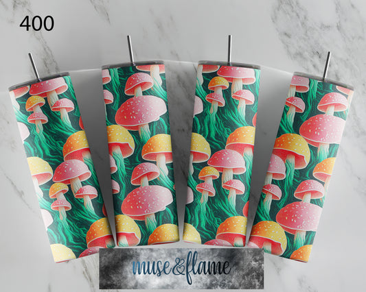 Mushrooms, RTP Sublimation Tumbler Wrap, 30 oz, 20 oz, 15oz, 12 oz, Sublimation Print