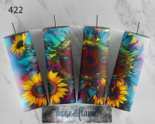 Sunflower, RTP Sublimation Tumbler Wrap, 30 oz, 20 oz, 15oz, 12 oz, Sublimation Print