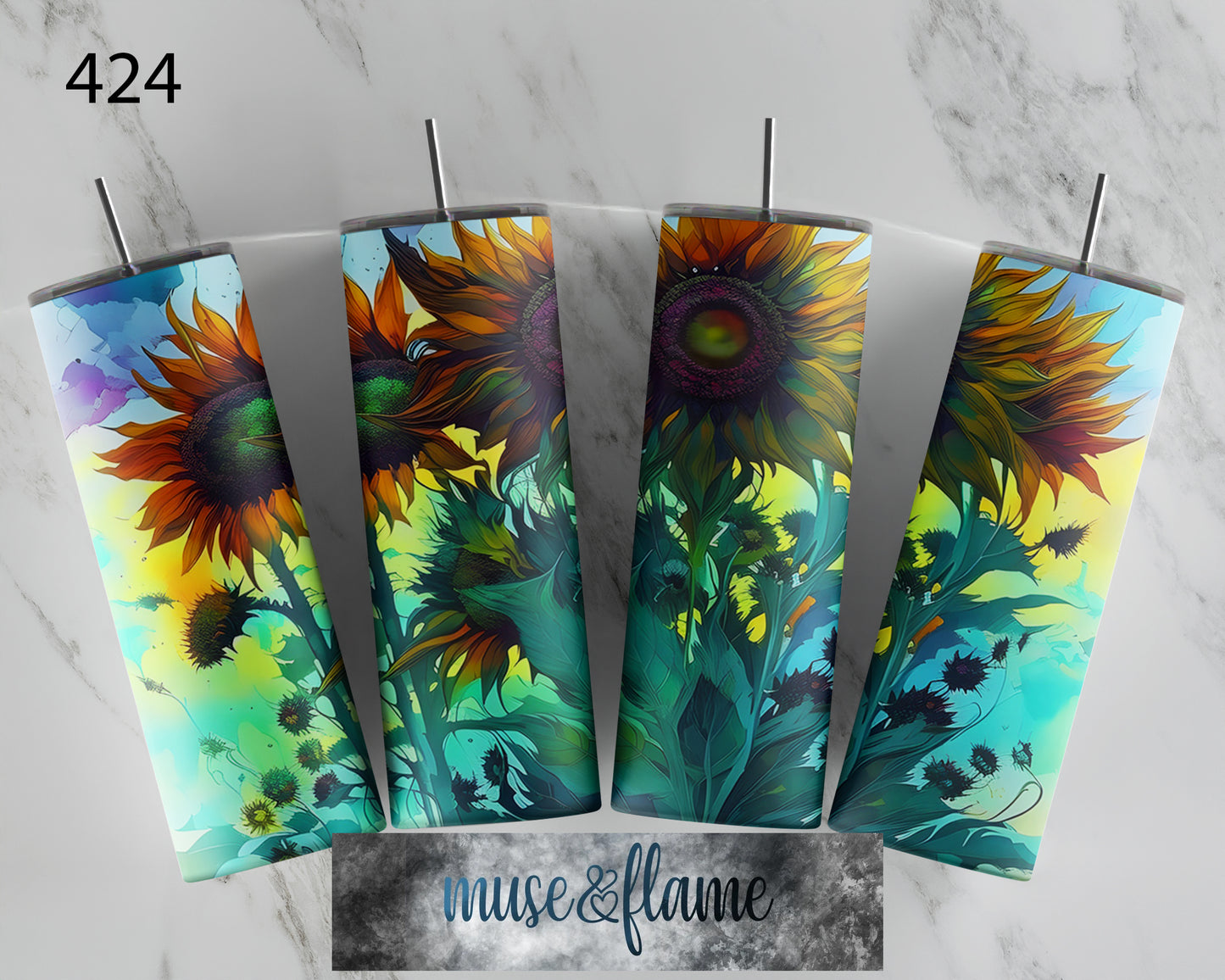 Sunflower, RTP Sublimation Tumbler Wrap, 30 oz, 20 oz, 15oz, 12 oz, Sublimation Print