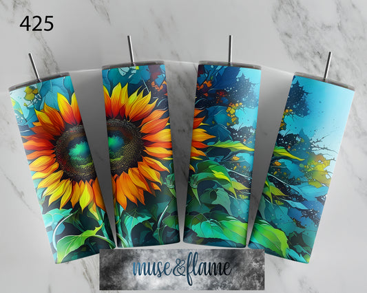 Sunflower, RTP Sublimation Tumbler Wrap, 30 oz, 20 oz, 15oz, 12 oz, Sublimation Print