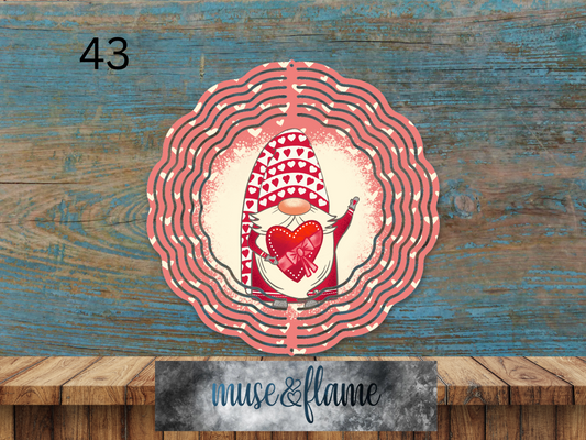 Valentines Day Gnome, RTP Sublimation Wind Spinner Transfer, 10in, 8in, Sublimation Print