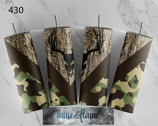 Deer Hunting Camo, RTP Sublimation Tumbler Wrap, 30 oz, 20 oz, 15oz, 12 oz, Sublimation Print