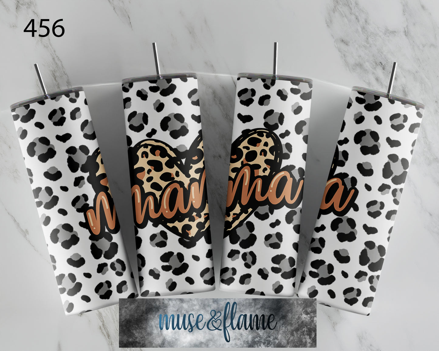 Leopard Print Mama, RTP Sublimation Tumbler Wrap, 30 oz, 20 oz, 15oz, 12 oz, Sublimation Print