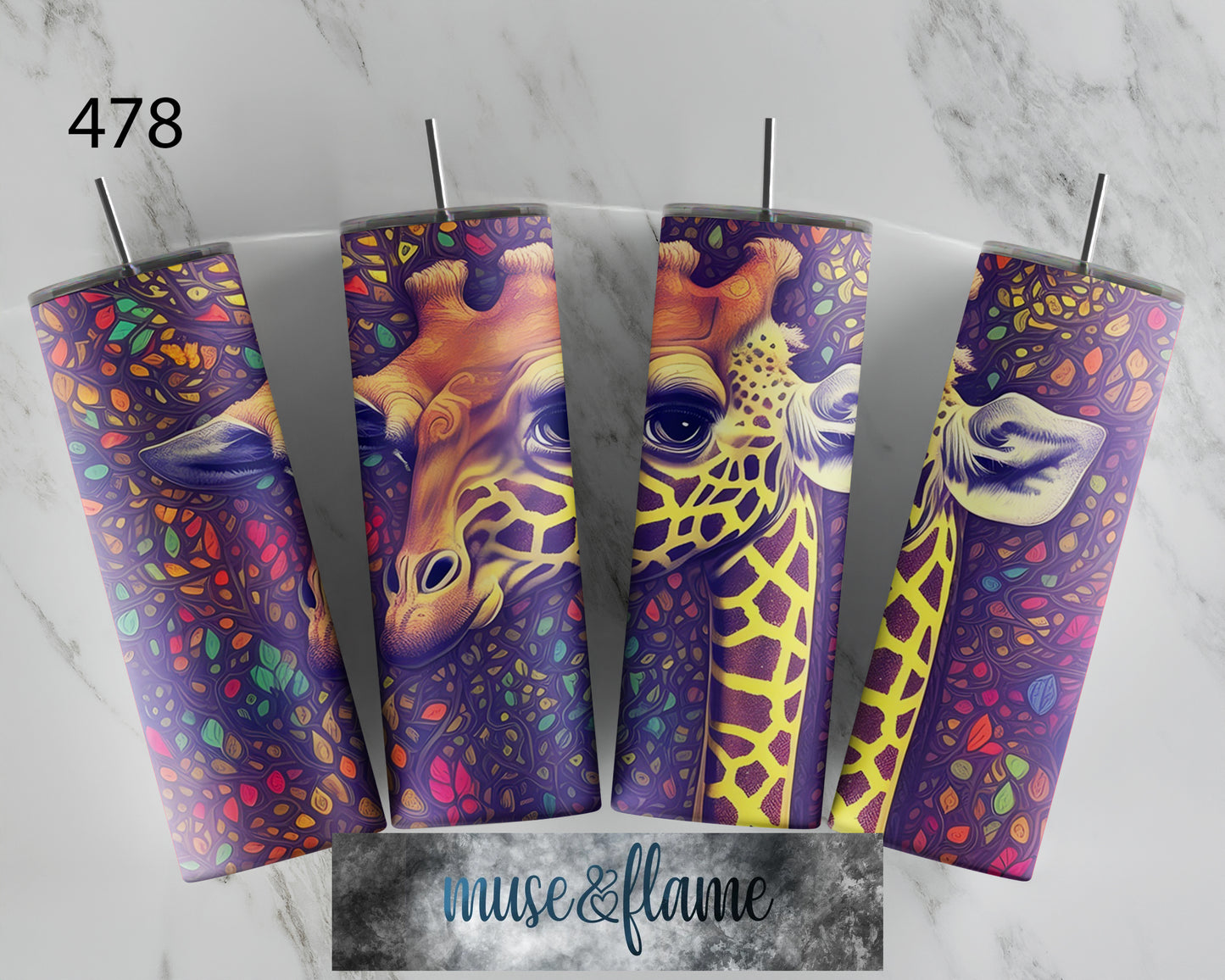 Giraffe, RTP Sublimation Tumbler Wrap, 30 oz, 20 oz, 15oz, 12 oz, Sublimation Print