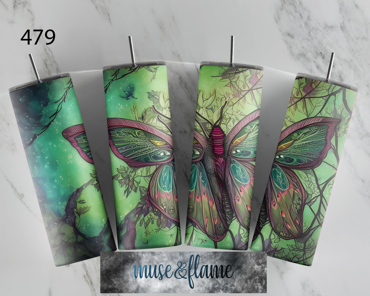 Luna Moth, RTP Sublimation Tumbler Wrap, 30 oz, 20 oz, 15oz, 12 oz, Sublimation Print