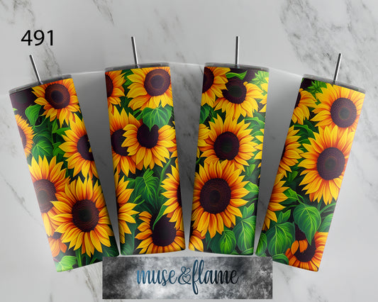 Sunflower, RTP Sublimation Tumbler Wrap, 30 oz, 20 oz, 15oz, 12 oz, Sublimation Print