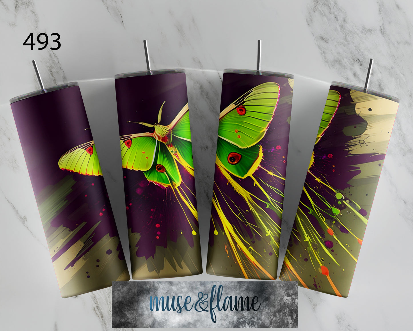 Luna Moth, RTP Sublimation Tumbler Wrap, 30 oz, 20 oz, 15oz, 12 oz, Sublimation Print